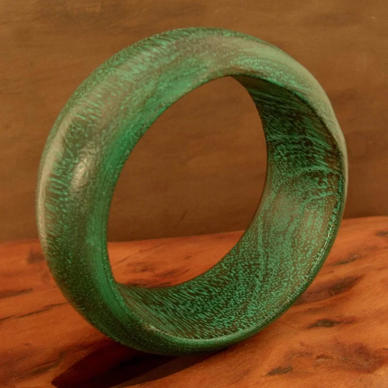 Seasonal Jewelry Sale – Upgrade Your Style Today Green Mango Wood Bangle Bracelet