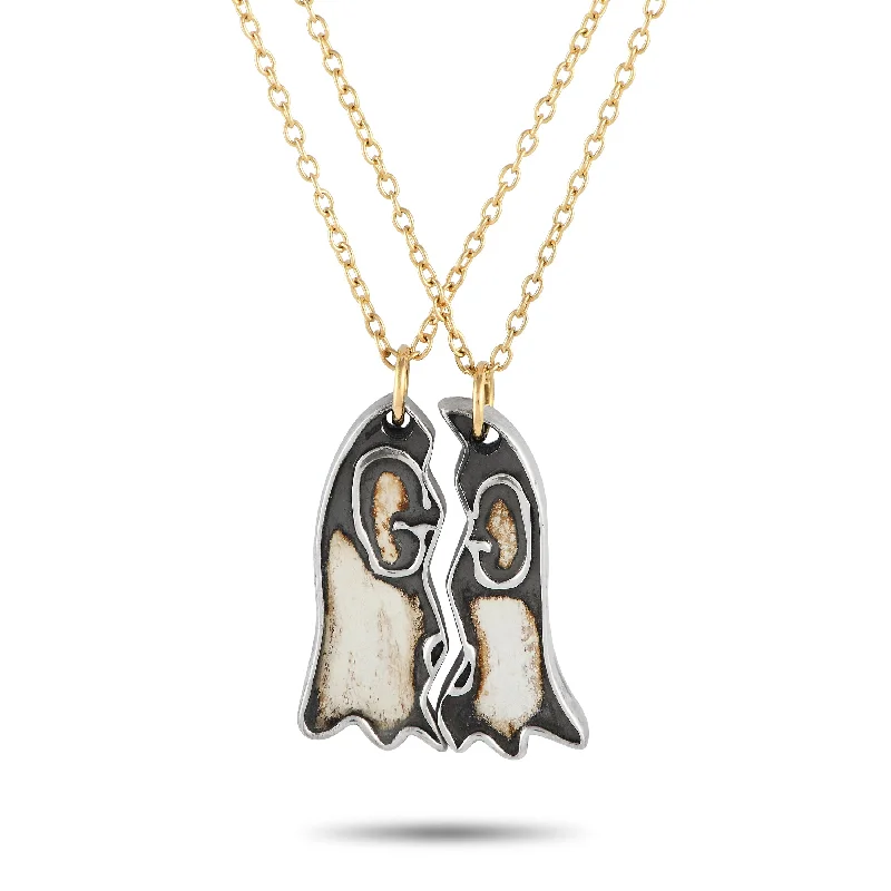 Jewelry Sale Bonanza – Grab Your Sparkle Now Gucci Ghost 18K Yellow Gold and Silver Matching Pair Necklace GU08-100223 Jewelry Sale Bonanza – Grab Your Sparkle Now Gucci Ghost 18K Yellow Gold and Silver Matching Pair Necklace GU08-100223