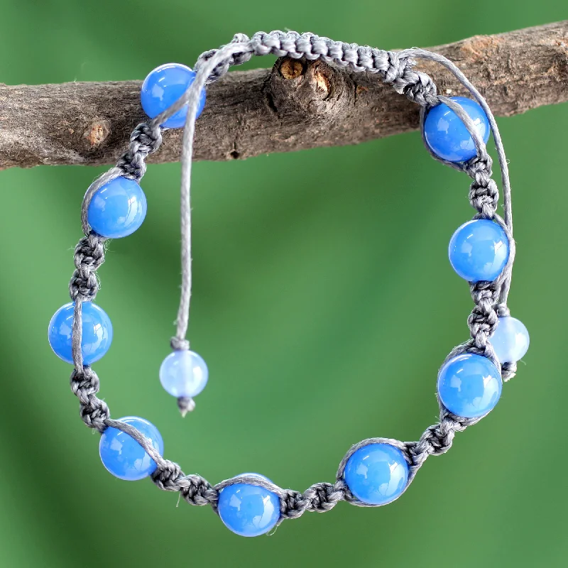 Personalized Engraved Jewelry For Meaningful Gifts In Harmony Chalcedony Beaded Bracelet Personalized Engraved Jewelry For Meaningful Gifts In Harmony Chalcedony Beaded Bracelet