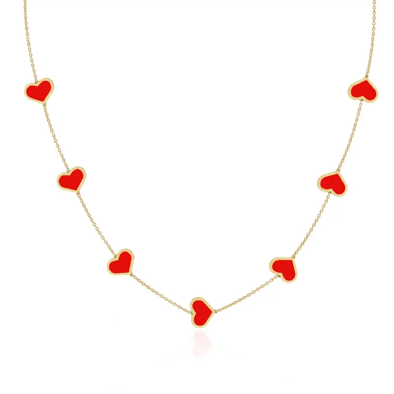 Save On Luxury Jewelry Pieces – Limited-Time Offers Large Coral Heart Station Necklace Save On Luxury Jewelry Pieces – Limited-Time Offers Large Coral Heart Station Necklace