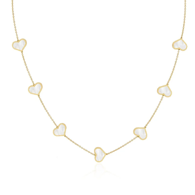 Luxury Jewelry Clearance – Shop Premium Styles Now Large Mother of Pearl Heart Station Necklace Luxury Jewelry Clearance – Shop Premium Styles Now Large Mother of Pearl Heart Station Necklace