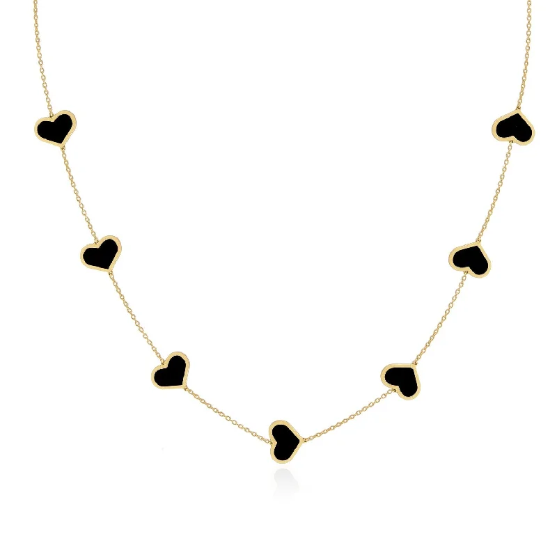 High-End Sparkle, Low-End Prices – Jewelry Sale Live Large Onyx Heart Station Necklace High-End Sparkle, Low-End Prices – Jewelry Sale Live Large Onyx Heart Station Necklace