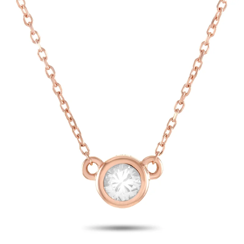Premium Jewelry Now Available At Special Discounts LB Exclusive 14K Rose Gold 0.16 ct Diamond Pendant Necklace Premium Jewelry Now Available At Special Discounts LB Exclusive 14K Rose Gold 0.16 ct Diamond Pendant Necklace