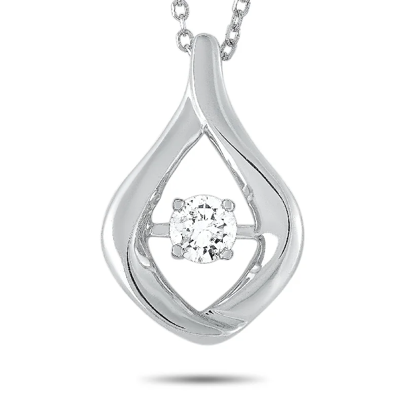 Limited-Time Offer On Elegant Jewelry Pieces LB Exclusive 14K White Gold 0.15ct Diamond Pendant Necklace Limited-Time Offer On Elegant Jewelry Pieces LB Exclusive 14K White Gold 0.15ct Diamond Pendant Necklace