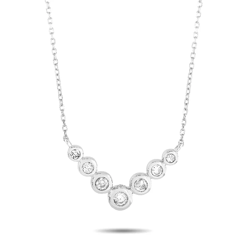 Luxury Jewelry At Unbeatable Discounts LB Exclusive 14K White Gold 0.25ct Diamond Necklace Luxury Jewelry At Unbeatable Discounts LB Exclusive 14K White Gold 0.25ct Diamond Necklace