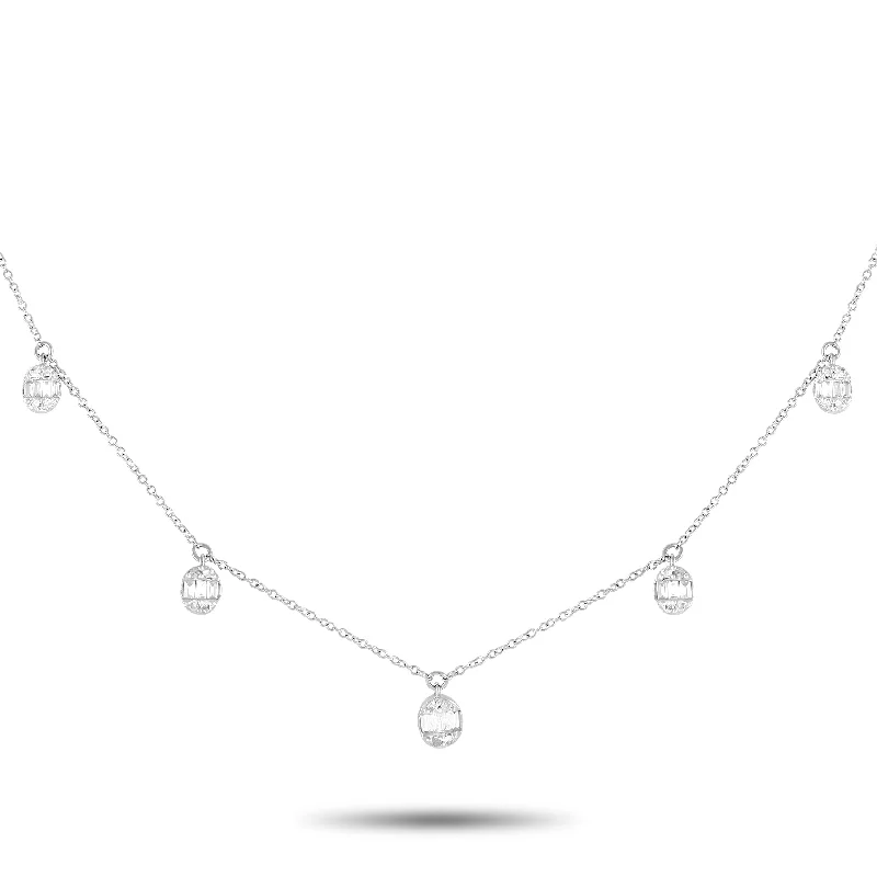 Elevate Your Jewelry Collection With Limited-Time Savings LB Exclusive 14K White Gold 0.25ct Diamond Station Necklace NK01807-W Elevate Your Jewelry Collection With Limited-Time Savings LB Exclusive 14K White Gold 0.25ct Diamond Station Necklace NK01807-W