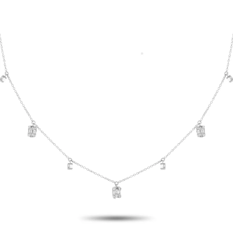 Affordable Gold-Plated Jewelry For Modern Fashion LB Exclusive 14K White Gold 0.40ct Diamond Necklace NK01718-W Affordable Gold-Plated Jewelry For Modern Fashion LB Exclusive 14K White Gold 0.40ct Diamond Necklace NK01718-W
