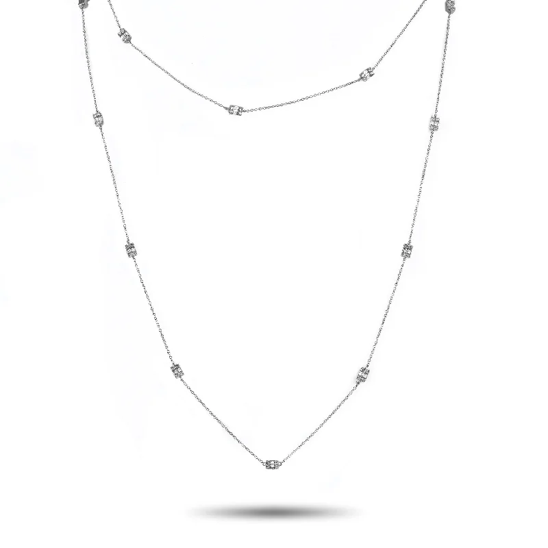 Eco-Friendly Sustainable Jewelry For Conscious Buyers LB Exclusive 14K White Gold 0.82ct Diamond Necklace NK01642-W Eco-Friendly Sustainable Jewelry For Conscious Buyers LB Exclusive 14K White Gold 0.82ct Diamond Necklace NK01642-W