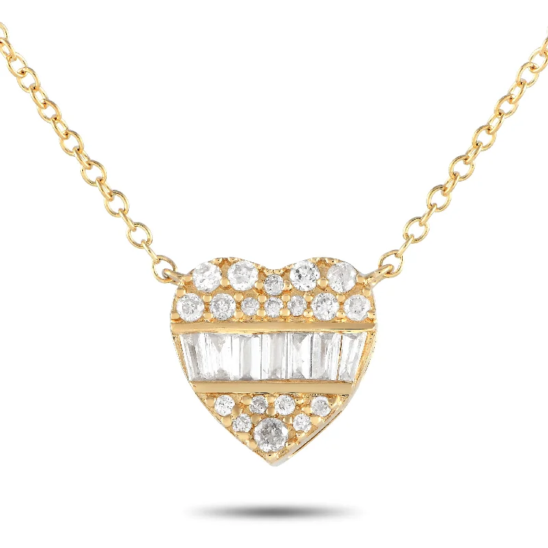Limited-Time Jewelry Discounts – Shine Without The Splurge LB Exclusive 14K Yellow Gold 0.20ct Diamond Heart Necklace NK01723-Y Limited-Time Jewelry Discounts – Shine Without The Splurge LB Exclusive 14K Yellow Gold 0.20ct Diamond Heart Necklace NK01723-Y