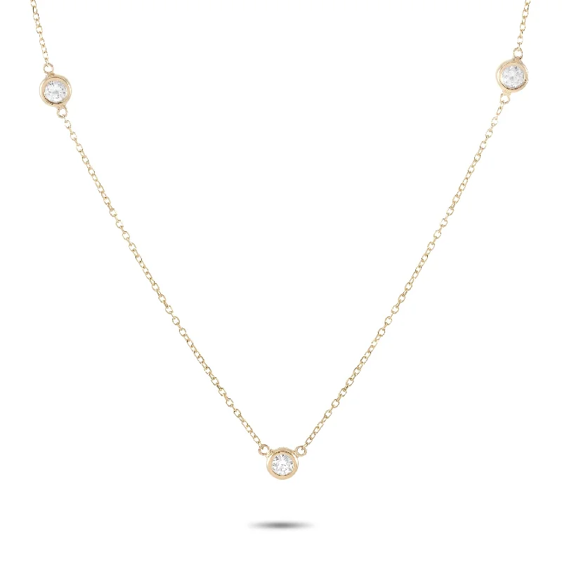 Handcrafted Jewelry Sale – Unique Designs At Low Prices LB Exclusive 14K Yellow Gold 0.25ct Diamond Necklace Handcrafted Jewelry Sale – Unique Designs At Low Prices LB Exclusive 14K Yellow Gold 0.25ct Diamond Necklace