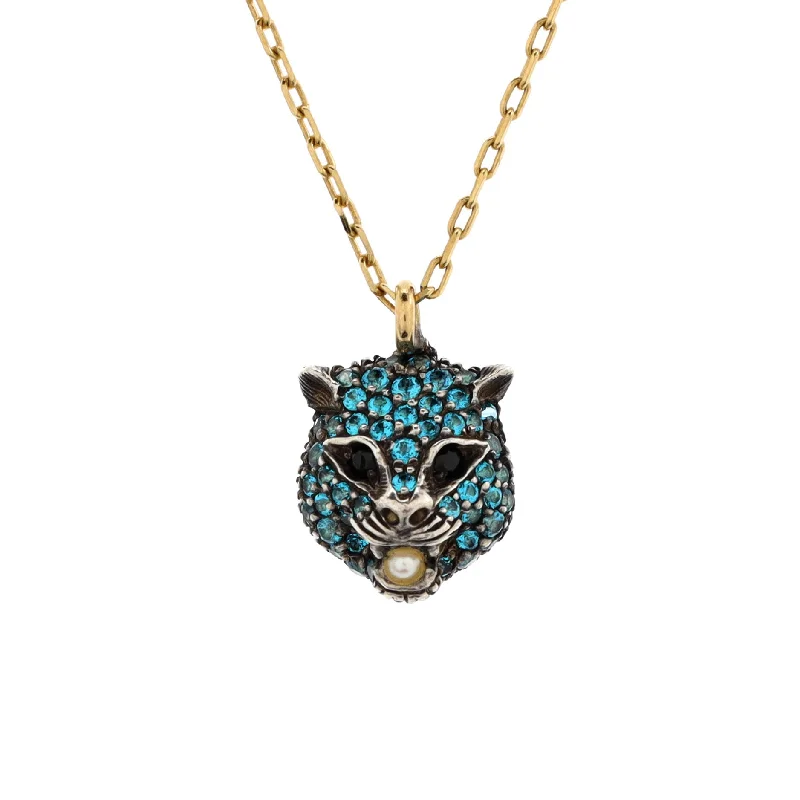 Glamorous Jewelry, Glamorous Deals – Shop Now Le Marche Des Merveilles Pendant Necklace 18K Yellow Gold and Sterling Silver with Blue Topaz, Black Spinel and Pearl Glamorous Jewelry, Glamorous Deals – Shop Now Le Marche Des Merveilles Pendant Necklace 18K Yellow Gold and Sterling Silver with Blue Topaz, Black Spinel and Pearl