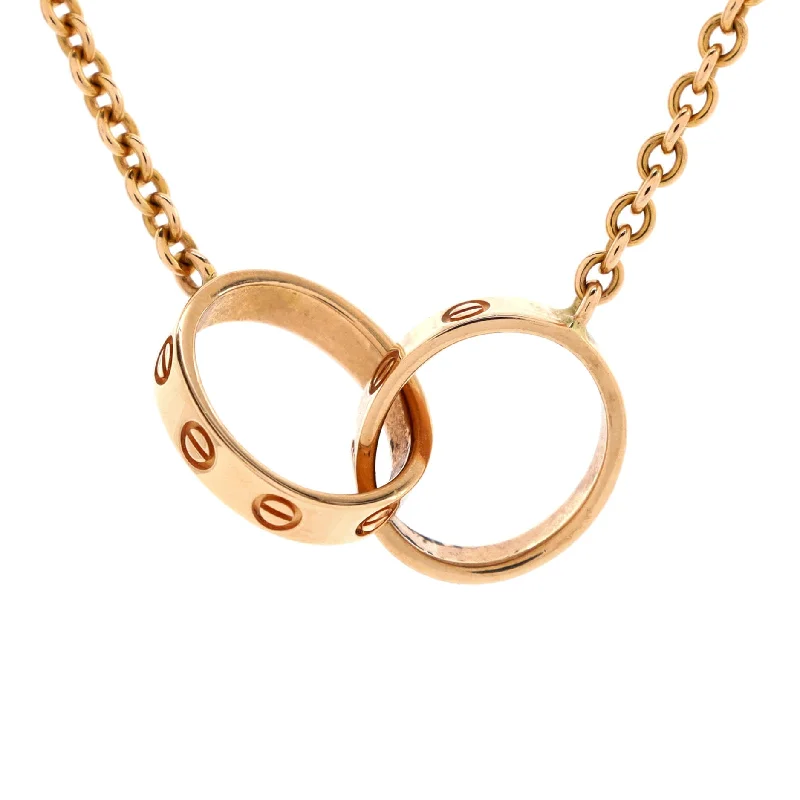 Breathtaking Jewelry At Limited-Time Savings Love Interlocking Necklace 18K Rose Gold Breathtaking Jewelry At Limited-Time Savings Love Interlocking Necklace 18K Rose Gold