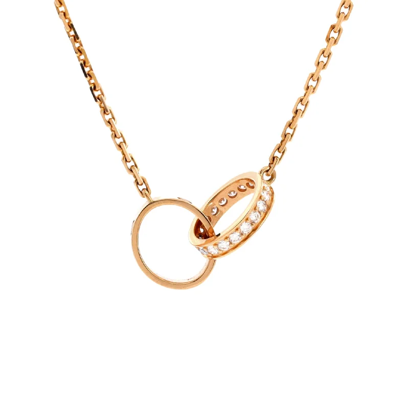 Stunning Statement Jewelry, Unbeatable Discounts Love Interlocking Necklace 18K Rose Gold with Diamonds Stunning Statement Jewelry, Unbeatable Discounts Love Interlocking Necklace 18K Rose Gold with Diamonds