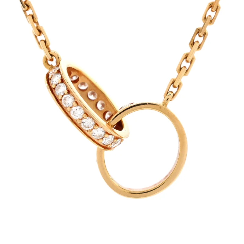 The Biggest Jewelry Sale Of The Year Is Here Love Interlocking Necklace 18K Rose Gold with Diamonds The Biggest Jewelry Sale Of The Year Is Here Love Interlocking Necklace 18K Rose Gold with Diamonds