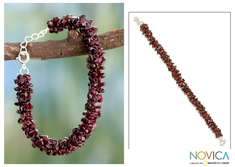 Discounted Luxury Jewelry – Shine Without The Splurge Love's Fortunes Garnet Beaded Bracelet Discounted Luxury Jewelry – Shine Without The Splurge Love's Fortunes Garnet Beaded Bracelet