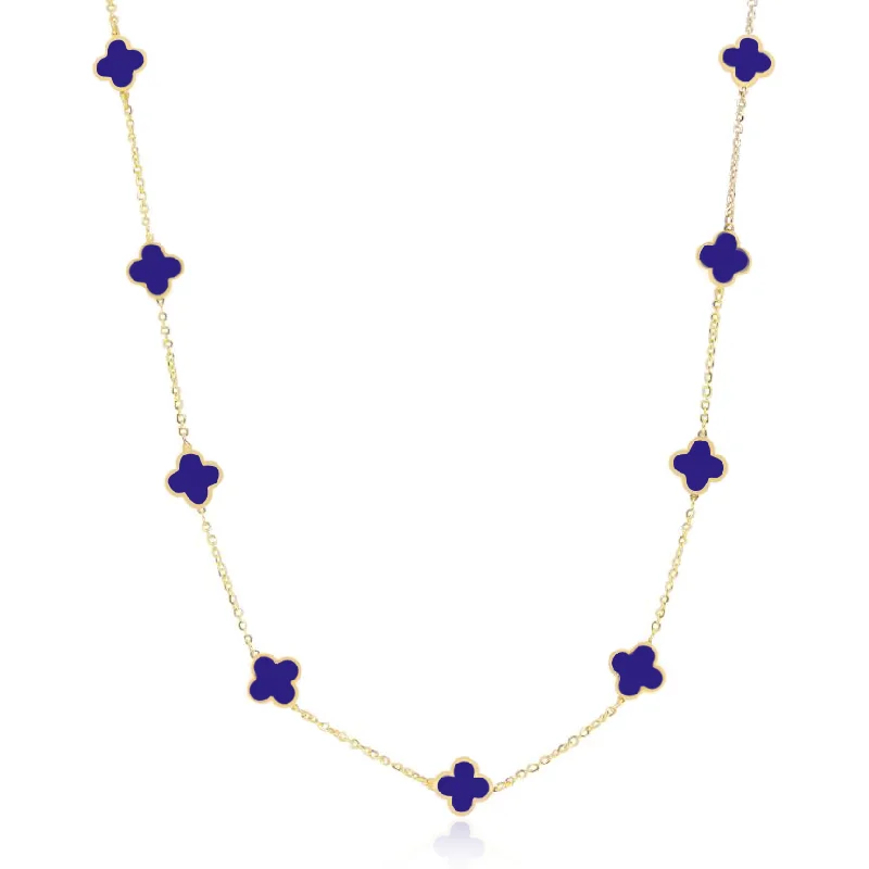 Seasonal Jewelry Clearance – Best Styles At The Lowest Prices Mini Lapis Clover Necklace Seasonal Jewelry Clearance – Best Styles At The Lowest Prices Mini Lapis Clover Necklace