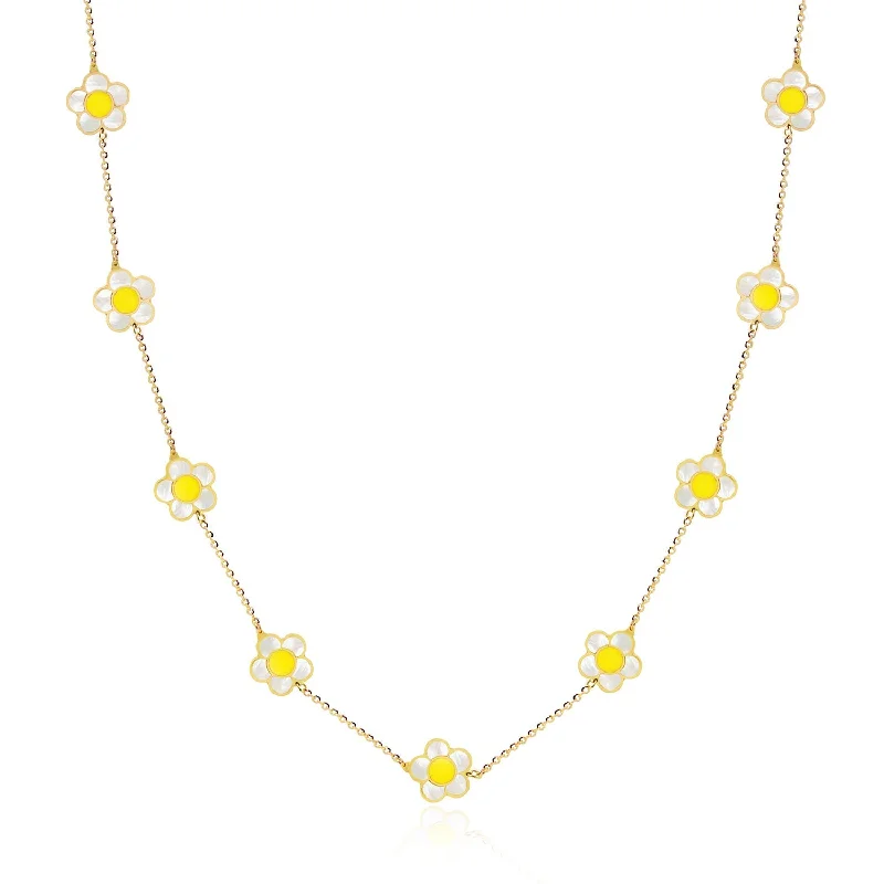 Breathtaking Jewelry, Breathtaking Prices Mother of Pearl Daisy Necklace