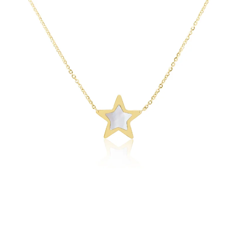 Shop Modern Jewelry Collections With Exclusive Discounts Mother of Pearl Single Star Necklace Shop Modern Jewelry Collections With Exclusive Discounts Mother of Pearl Single Star Necklace