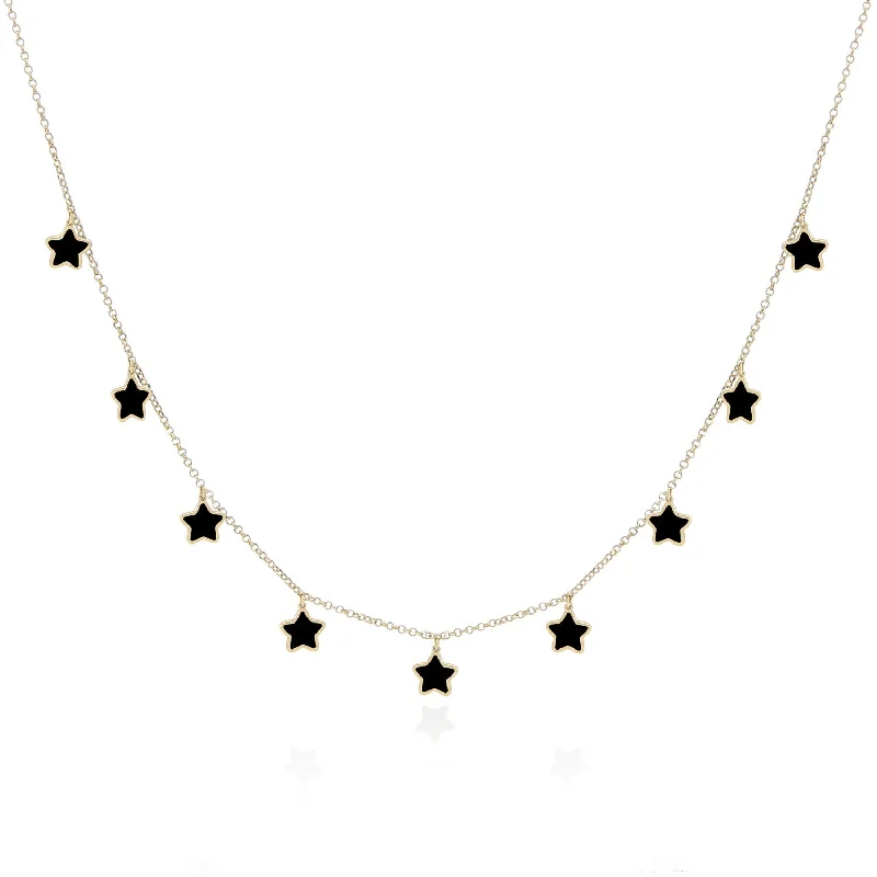 Shine In Style – Shop Jewelry Discounts Today Onyx Star Dangle Necklace