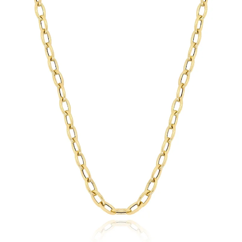 Shop Handcrafted Jewelry At Special Promotional Rates Oval Link Chain Necklace 24 inches Shop Handcrafted Jewelry At Special Promotional Rates Oval Link Chain Necklace 24 inches