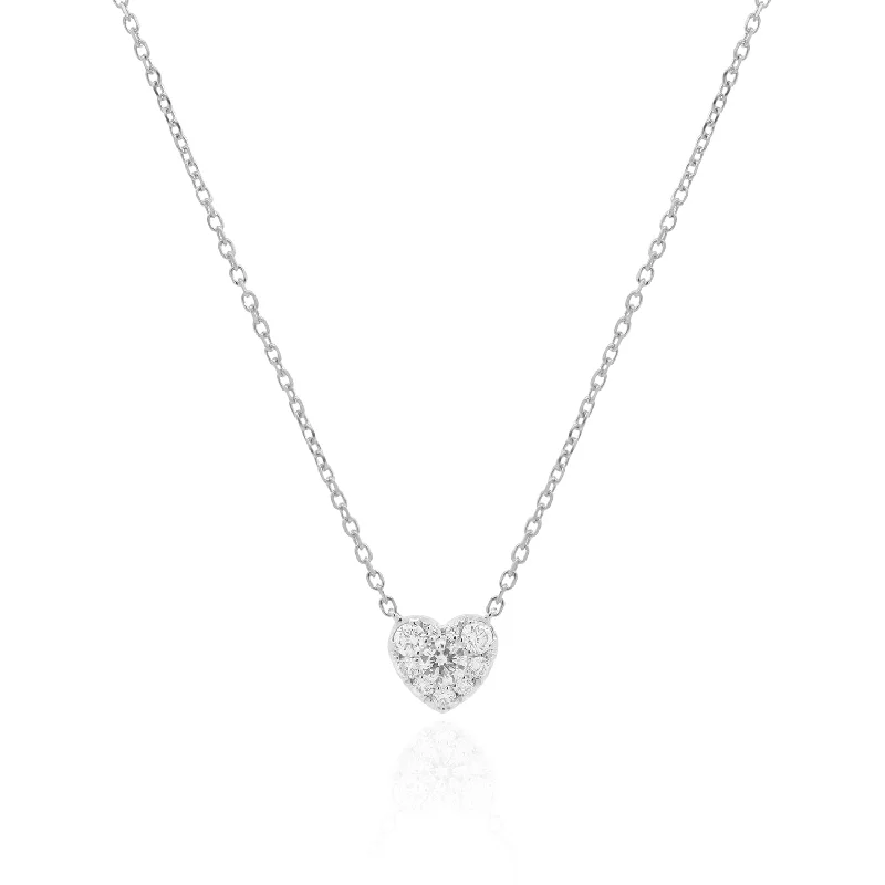 Premium Jewelry Now Available At Special Discounts Pave Diamond Heart Necklace