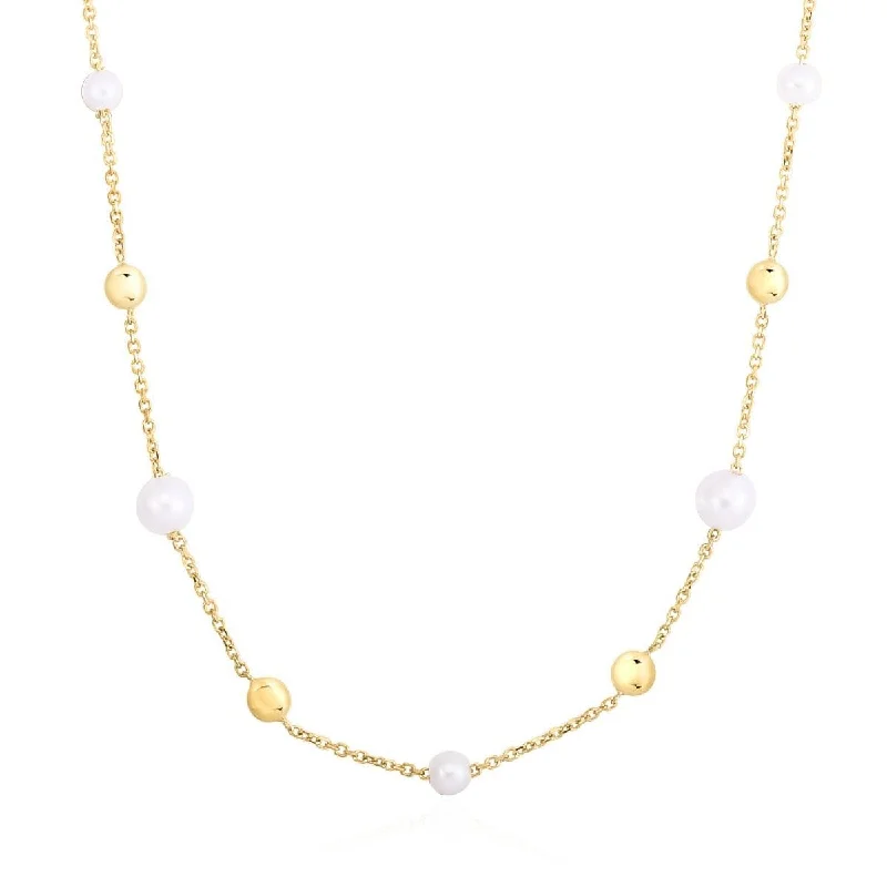 The Perfect Accessory For Less – Jewelry Sale Live Pearl and Gold Button Chain Necklace
