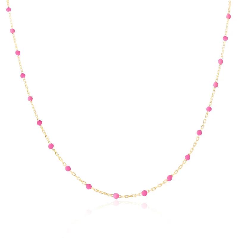 High-End Jewelry, Now More Affordable Than Ever Pink Bead Chain Necklace