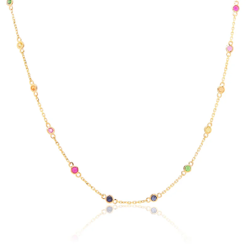 Your Dream Jewelry At Dream Prices – Shop Now Rainbow Gemstone Station Necklace