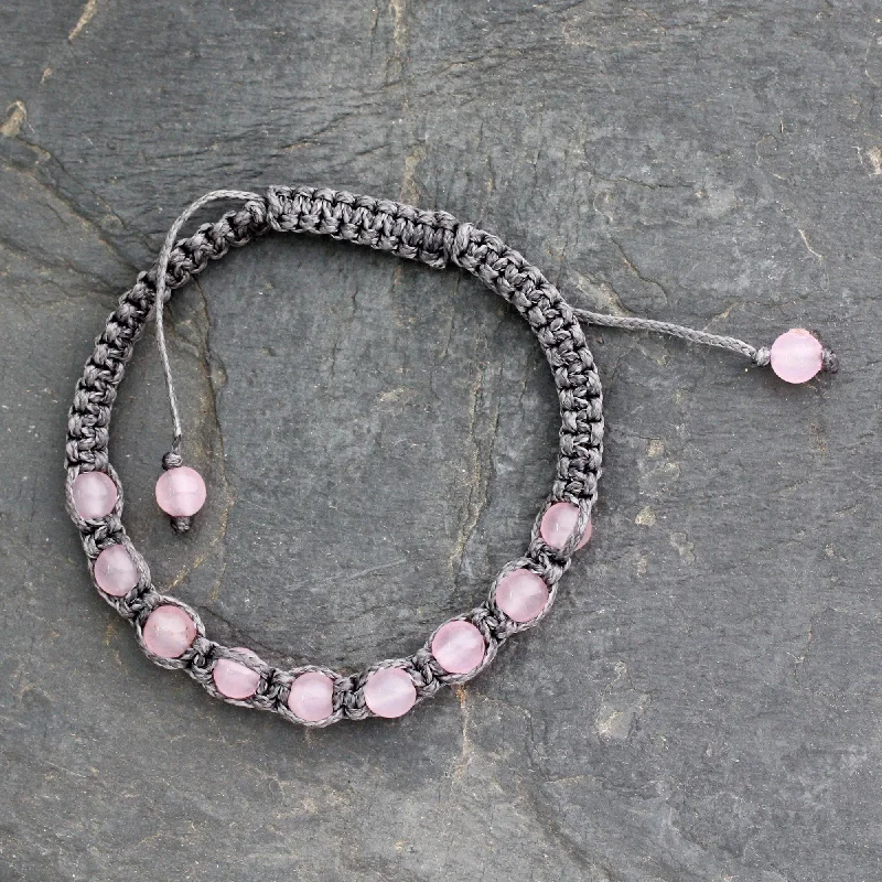 Premium Diamond Jewelry For Unforgettable Moments Rose Quartz Adjustable Beaded Bracelet Premium Diamond Jewelry For Unforgettable Moments Rose Quartz Adjustable Beaded Bracelet