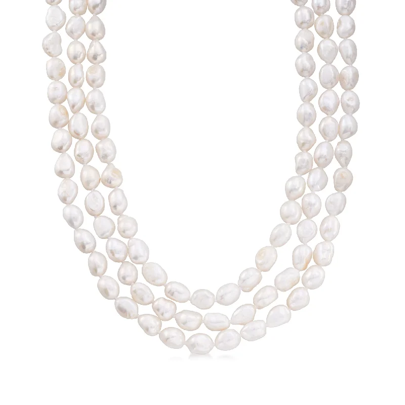 Elegant Jewelry Pieces At Unbelievable Prices Ross-Simons 10-11mm Cultured Baroque Pearl Long Endless Necklace With Sterling Silver Shortener Elegant Jewelry Pieces At Unbelievable Prices Ross-Simons 10-11mm Cultured Baroque Pearl Long Endless Necklace With Sterling Silver Shortener