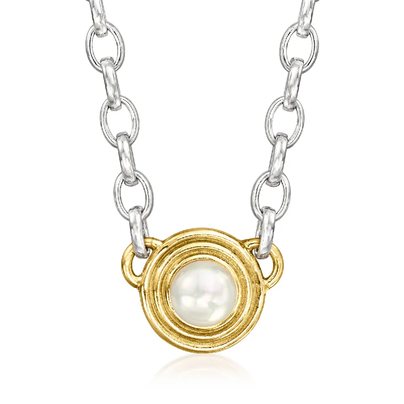 Holiday Jewelry Sale – Perfect Gifts At Great Prices Ross-Simons 8-8.5mm Cultured Pearl Disc Necklace in Sterling Silver and 18kt Gold Over Sterling Holiday Jewelry Sale – Perfect Gifts At Great Prices Ross-Simons 8-8.5mm Cultured Pearl Disc Necklace in Sterling Silver and 18kt Gold Over Sterling
