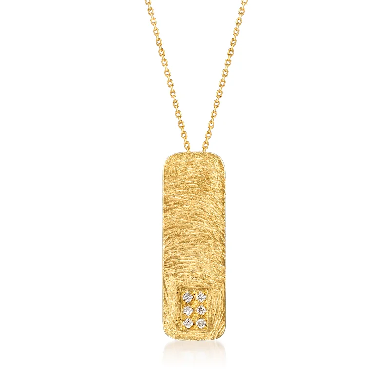Elegant Jewelry At Unbeatable Offers – Shop Before It's Gone Ross-Simons Diamond-Accented Vertical Bar Necklace in 18kt Gold Over Sterling Elegant Jewelry At Unbeatable Offers – Shop Before It's Gone Ross-Simons Diamond-Accented Vertical Bar Necklace in 18kt Gold Over Sterling