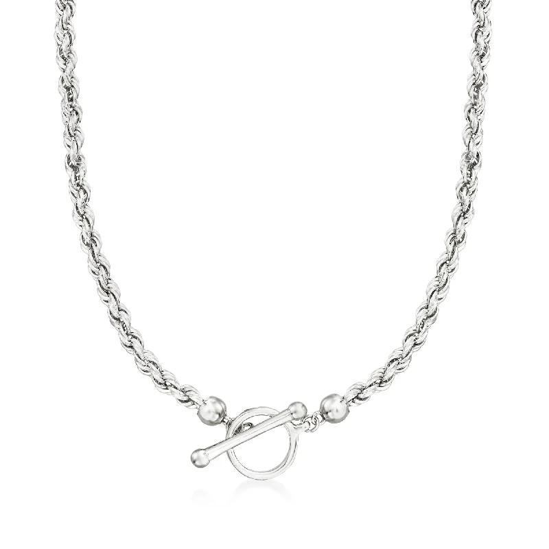 Flash Sale On Exquisite Jewelry – Don't Miss Out Ross-Simons Sterling Silver Rope Chain Toggle Necklace Flash Sale On Exquisite Jewelry – Don't Miss Out Ross-Simons Sterling Silver Rope Chain Toggle Necklace