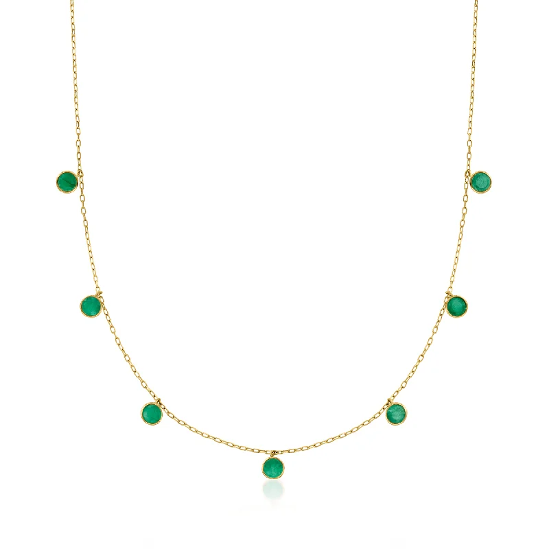 Jewelry Flash Sale – Stylish Designs At Unbeatable Rates RS Pure by Ross-Simons Bezel-Set Emerald Station Necklace in 14kt Yellow Gold Jewelry Flash Sale – Stylish Designs At Unbeatable Rates RS Pure by Ross-Simons Bezel-Set Emerald Station Necklace in 14kt Yellow Gold