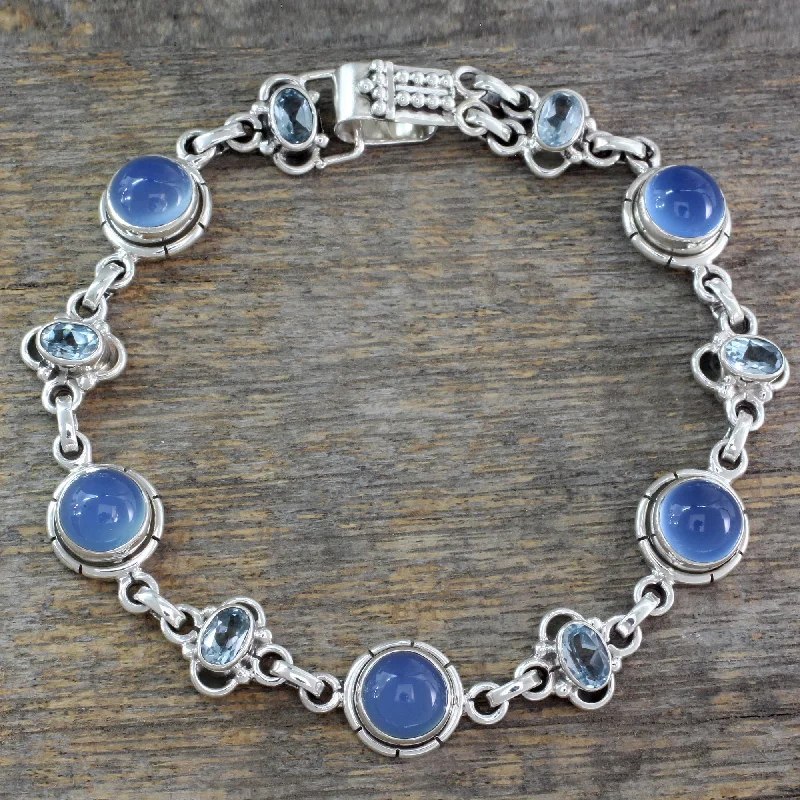 Affordable Glamour – Premium Jewelry At Special Prices Serene Azure Multi-Gem Silver Link Bracelet Affordable Glamour – Premium Jewelry At Special Prices Serene Azure Multi-Gem Silver Link Bracelet