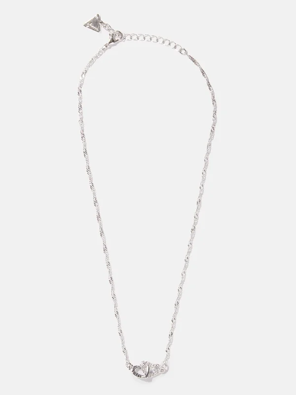 Fashion-Forward Jewelry At Exclusive Discounts Silver-Tone Interlocking Hearts Necklace Fashion-Forward Jewelry At Exclusive Discounts Silver-Tone Interlocking Hearts Necklace