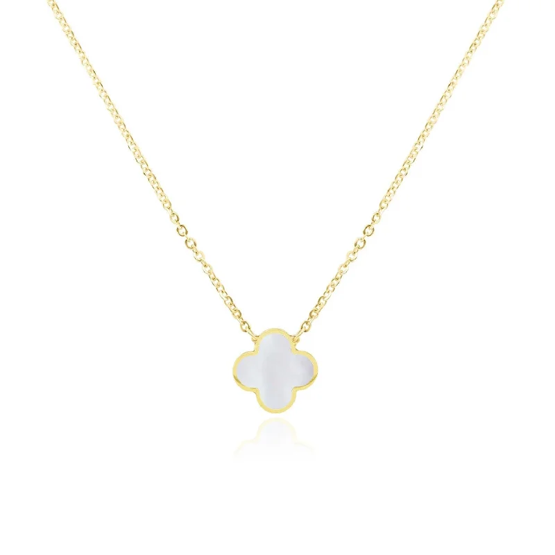 Exclusive Jewelry Sale – Sparkle For Less Small Mother of Pearl Single Clover Necklace Exclusive Jewelry Sale – Sparkle For Less Small Mother of Pearl Single Clover Necklace