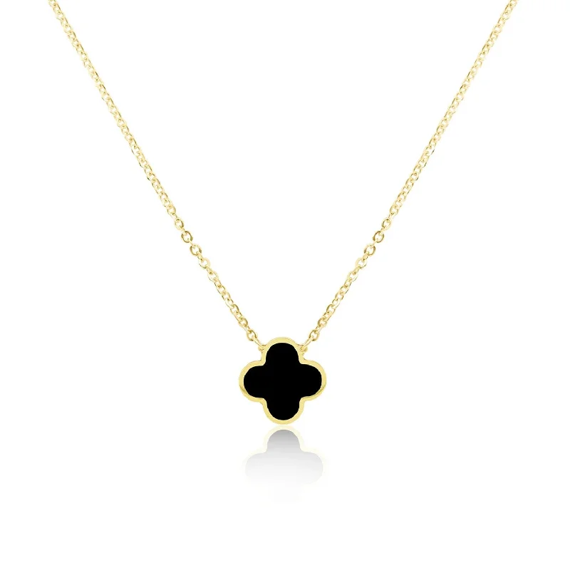 Luxury Jewelry Sale – Elegant Styles At Unbeatable Prices Small Onyx Single Clover Necklace