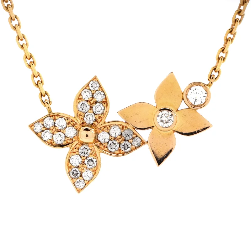 Limited-Time Jewelry Discounts – Shine Without The Splurge Star Blossom Double Pendant Necklace 18K Rose Gold and Diamonds Limited-Time Jewelry Discounts – Shine Without The Splurge Star Blossom Double Pendant Necklace 18K Rose Gold and Diamonds