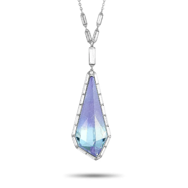 Seasonal Jewelry Deals – Elevate Your Style Swarovski Rhodium-Plated Stainless Steel Purple and Clear Crystals Pendant Necklace Seasonal Jewelry Deals – Elevate Your Style Swarovski Rhodium-Plated Stainless Steel Purple and Clear Crystals Pendant Necklace