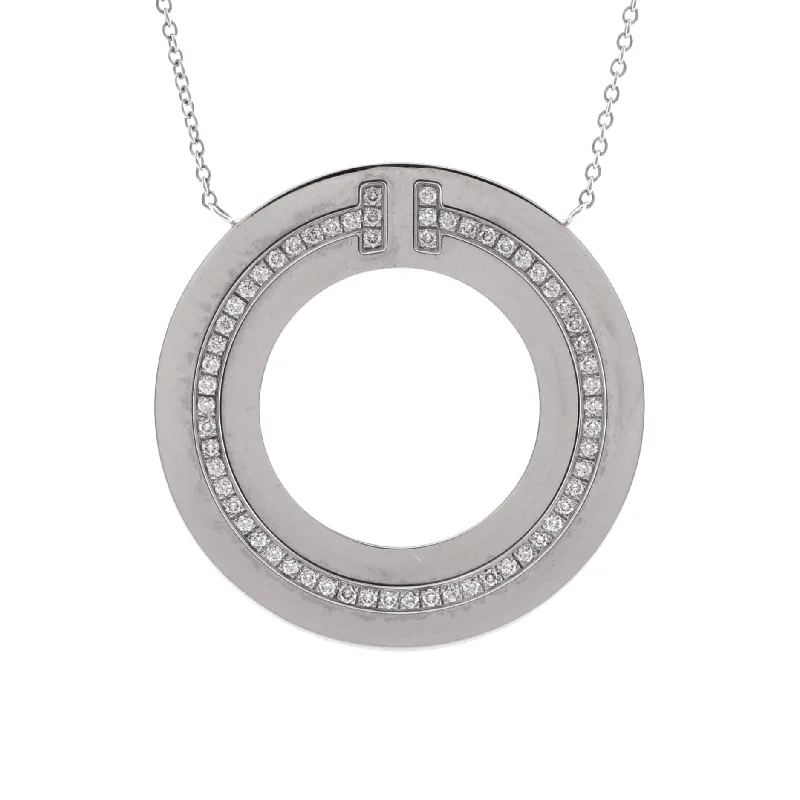 Jewelry Sale Bonanza – Grab Your Sparkle Now T Circle Pendant Necklace 18K White Gold with Diamonds Large Jewelry Sale Bonanza – Grab Your Sparkle Now T Circle Pendant Necklace 18K White Gold with Diamonds Large