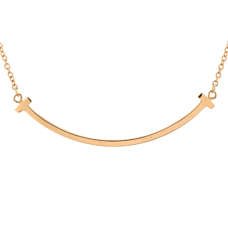 Your Dream Jewelry At Dream Prices T Smile Pendant Necklace 18K Rose Gold Small