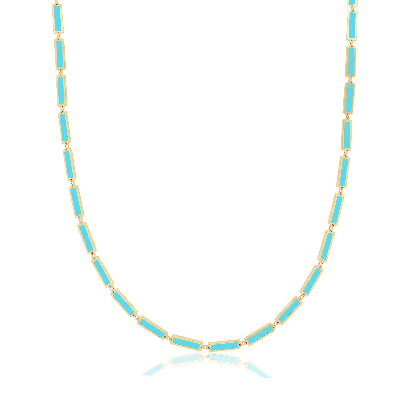 Must-Have Jewelry Pieces At Reduced Prices Turquoise Bar Necklace 18 inches