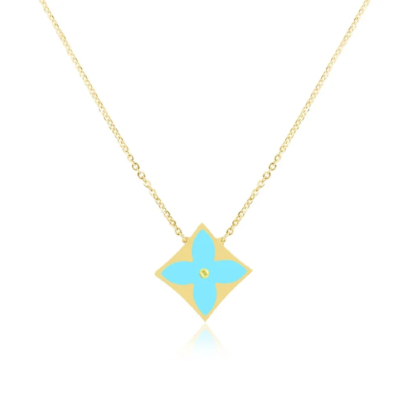 Premium Diamond Jewelry At Once-In-A-Lifetime Discounts Turquoise Luxe Flower Necklace Premium Diamond Jewelry At Once-In-A-Lifetime Discounts Turquoise Luxe Flower Necklace