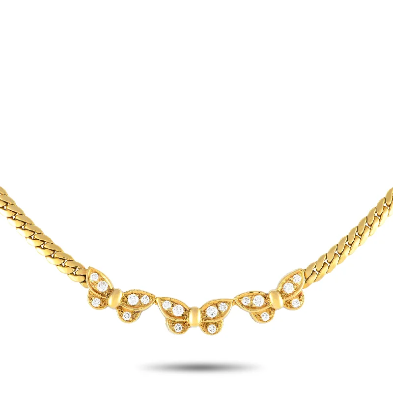 Grab Your Favorite Jewelry At The Lowest Prices Van Cleef & Arpels Vintage 18K Yellow Gold 0.60ct Diamond Butterfly Necklace VC19-111424 Grab Your Favorite Jewelry At The Lowest Prices Van Cleef & Arpels Vintage 18K Yellow Gold 0.60ct Diamond Butterfly Necklace VC19-111424