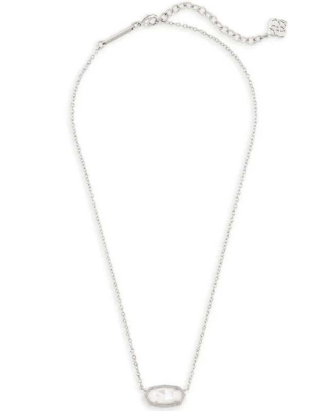 Discounted Luxury Jewelry – Shine Without The Splurge Women's Elisa Short Pendant Necklace In White Opal Discounted Luxury Jewelry – Shine Without The Splurge Women's Elisa Short Pendant Necklace In White Opal