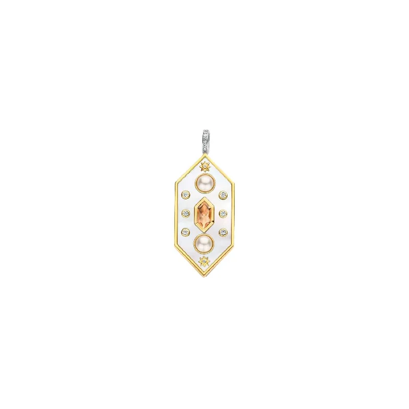 Limited Stock On Premium Jewelry At Low Prices Women's Geometric Mother Of Pearl Pendant In Gold Limited Stock On Premium Jewelry At Low Prices Women's Geometric Mother Of Pearl Pendant In Gold