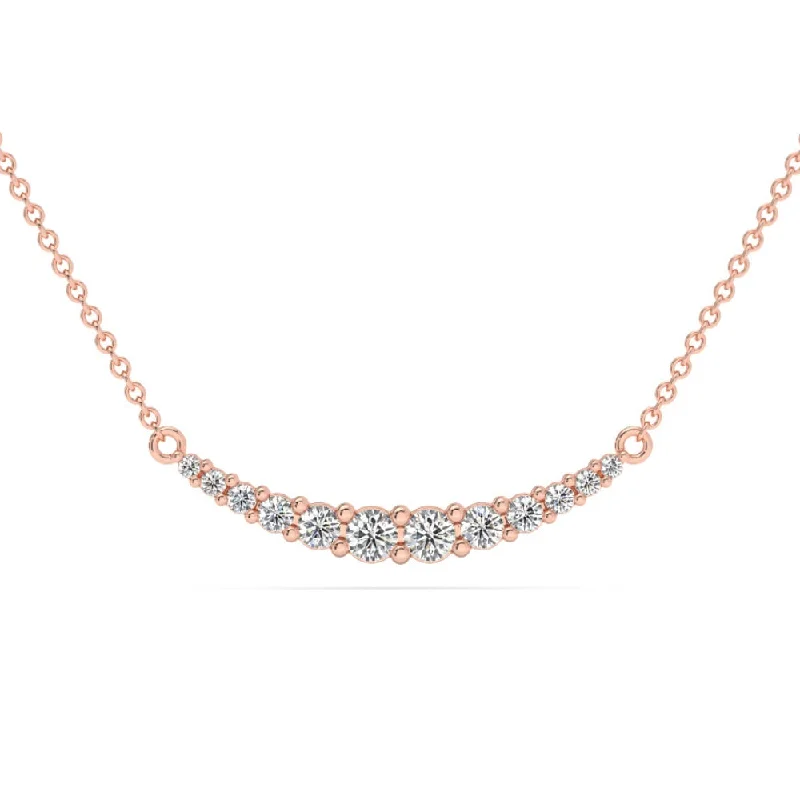 Sparkle More For Less – Jewelry Sale Happening Now 1/2Ct TW Diamond Graduated Bar Necklace 14k Gold Lab Grown Pendant 28mm Sparkle More For Less – Jewelry Sale Happening Now 1/2Ct TW Diamond Graduated Bar Necklace 14k Gold Lab Grown Pendant 28mm