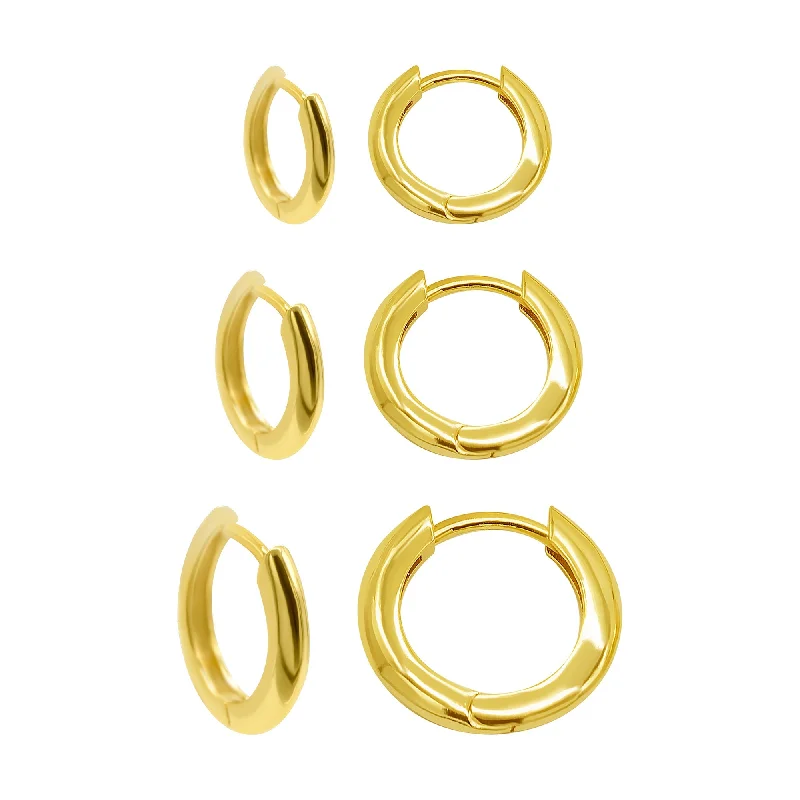 Flash Sale On Stunning Jewelry – Don't Miss Out 14K Gold Plated 3-Huggie Hoop Earrings Set Flash Sale On Stunning Jewelry – Don't Miss Out 14K Gold Plated 3-Huggie Hoop Earrings Set