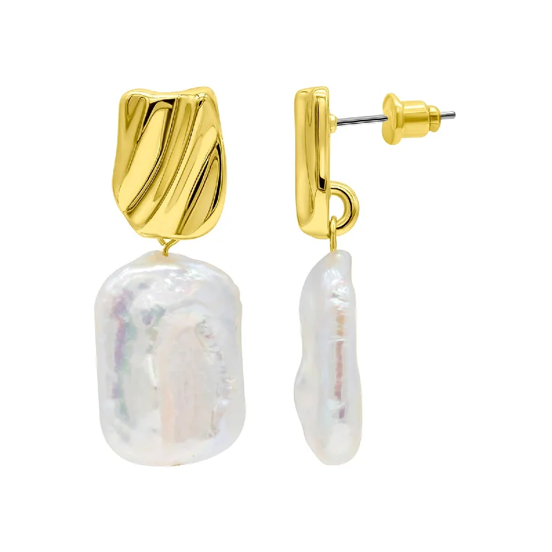 Limited-Time Offer On Elegant Jewelry Pieces 14K Gold Plated Freshwater Pearl Coin Drop Earrings Limited-Time Offer On Elegant Jewelry Pieces 14K Gold Plated Freshwater Pearl Coin Drop Earrings